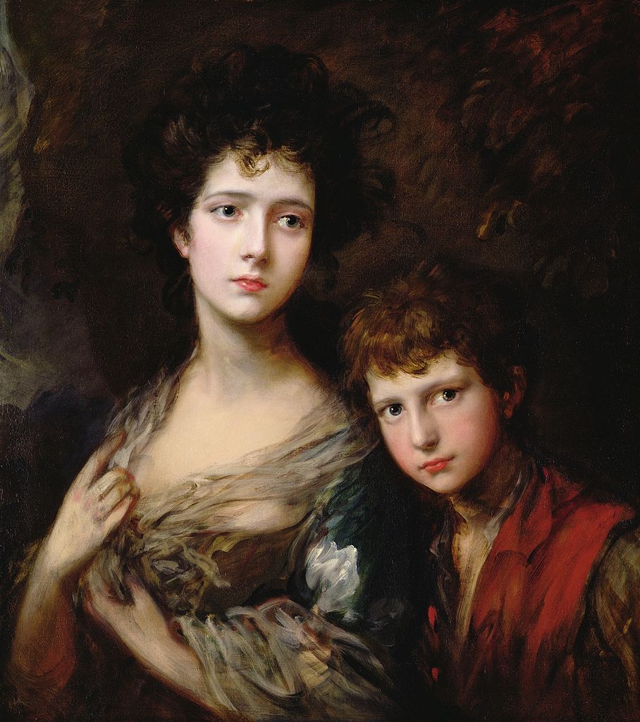 Elizabeth and Thomas Linley, vintage artwork by Thomas Gainsborough, 12x8" (A4) Poster