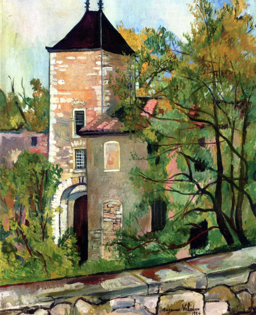 The Tower of Chateau de Saint-Bernard, vintage artwork by Suzanne Valadon, 12x8" (A4) Poster