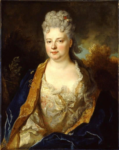 Portrait de Charlotte Louise Provost, vintage artwork by Nicolas de Largillière, 12x8" (A4) Poster