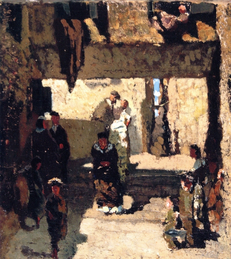 Il quartiere degli Israeliti a Venezia, vintage artwork by Telemaco Signorini, 12x8" (A4) Poster
