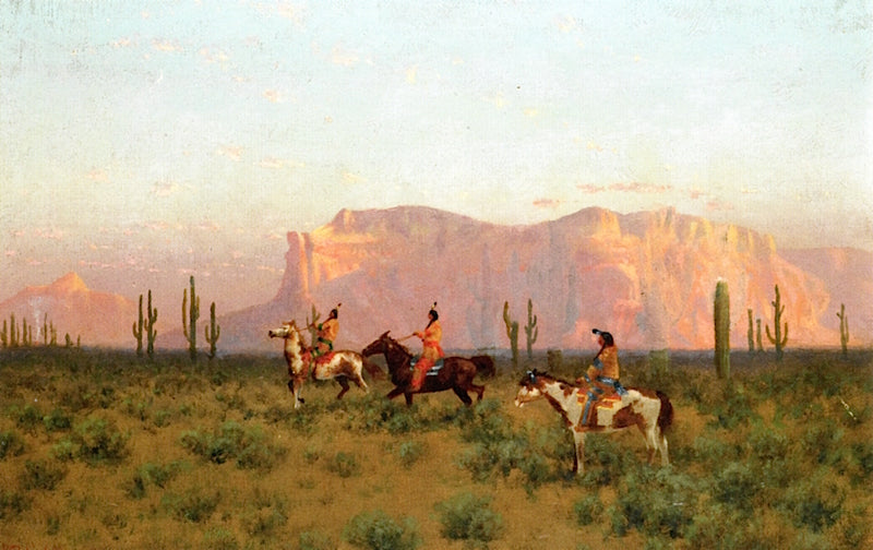 Indians in the Desert, vintage artwork by Charles Dorman Robinson, 12x8" (A4) Poster