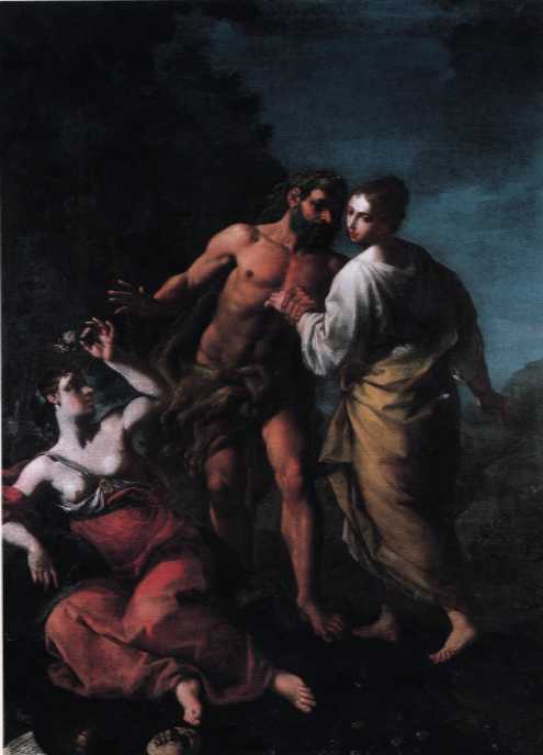 Hercules at the crossroads, vintage artwork by Lorenzo Pasinelli, 12x8" (A4) Poster
