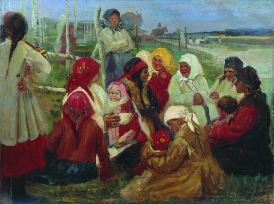 Conversation with the Godmother, vintage artwork by Alexei Stepanov, 12x8" (A4) Poster