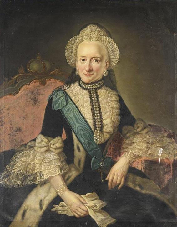 Therese von Braunschweig-Wolfenbüttel, vintage artwork by Anna Rosina de Gasc, 12x8" (A4) Poster