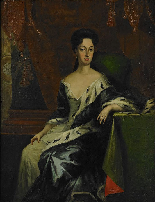 Portrait of Princess Hedvig Sofia of Sweden, Duchess of Holstein-Gottorp, vintage artwork by David von Krafft, 12x8" (A4) Poster