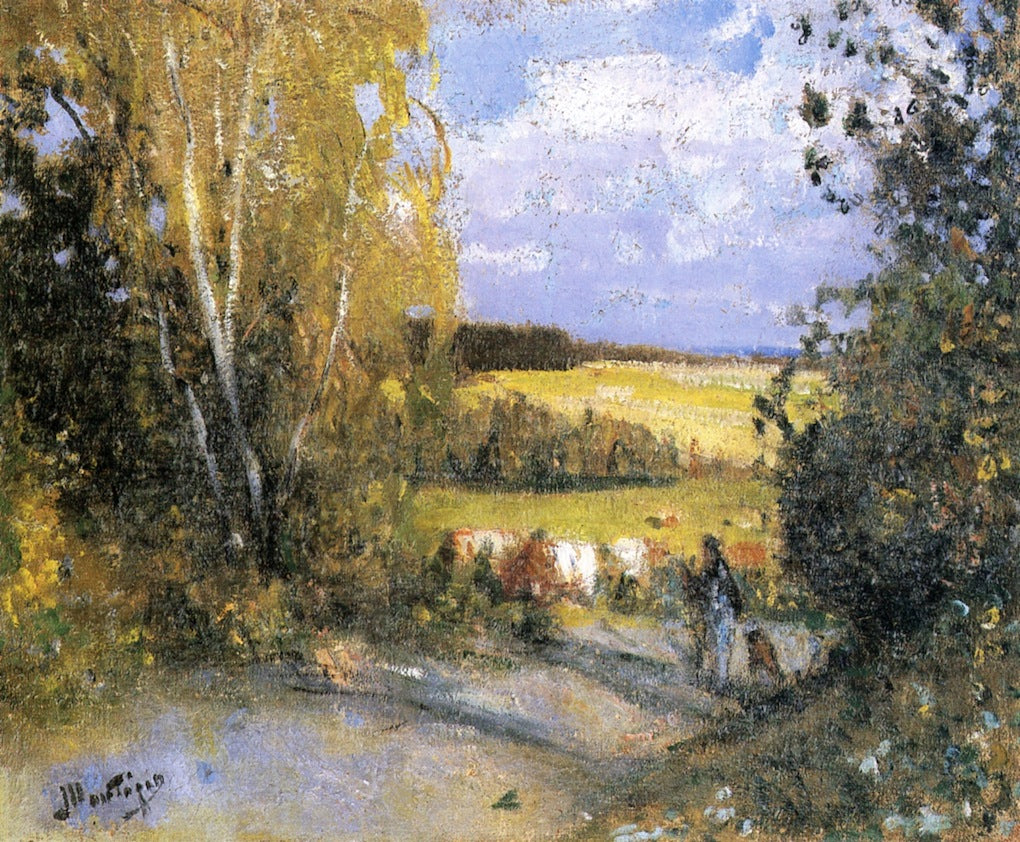 The Gardien of the Herd, vintage artwork by Pierre-Eugène Montezin, 12x8" (A4) Poster