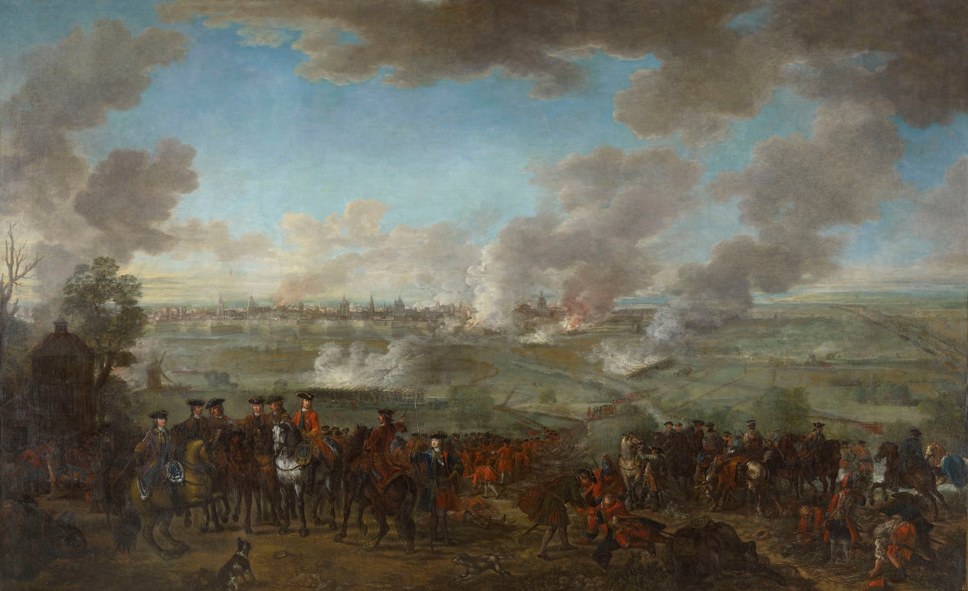 The Siege of Lille, vintage artwork by John Wootton, 12x8" (A4) Poster