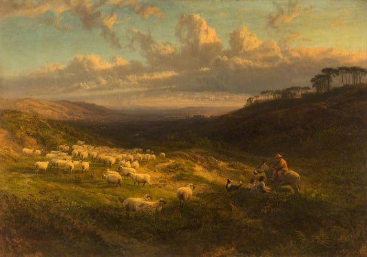 The Closing Day, Scene in Sussex, vintage artwork by George Cole, A3 (16x12") Poster Print