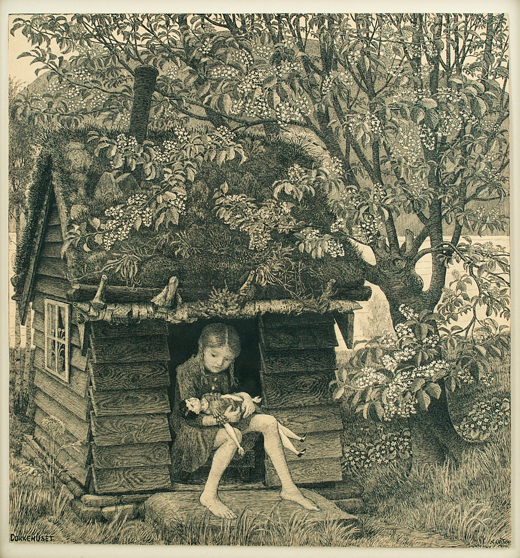 The Doll House by Nicolai Astrup,16x12(A3) Poster