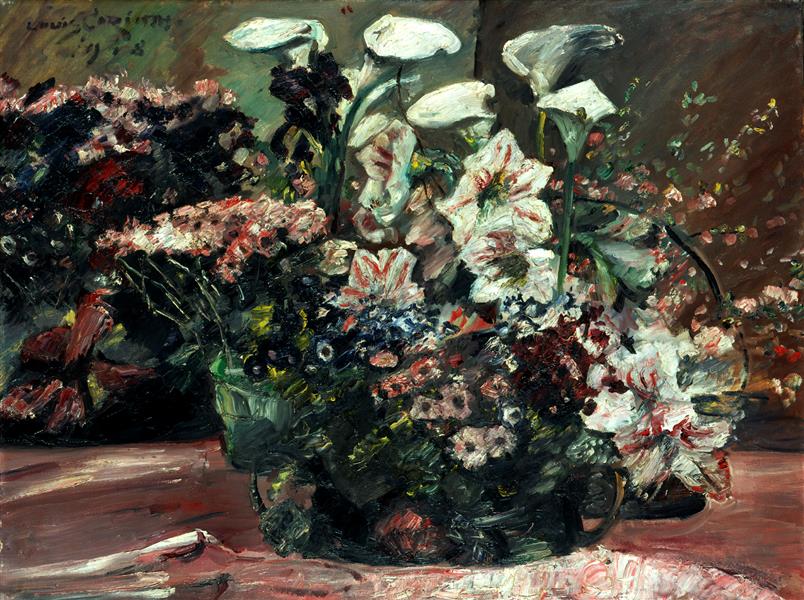 Flower Basket with Amaryllis and Kalla by Lovis Corinth,A3(16x12")Poster