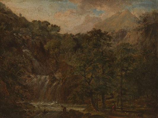 The Cascade, vintage artwork by Jean-Victor Bertin, 12x8" (A4) Poster
