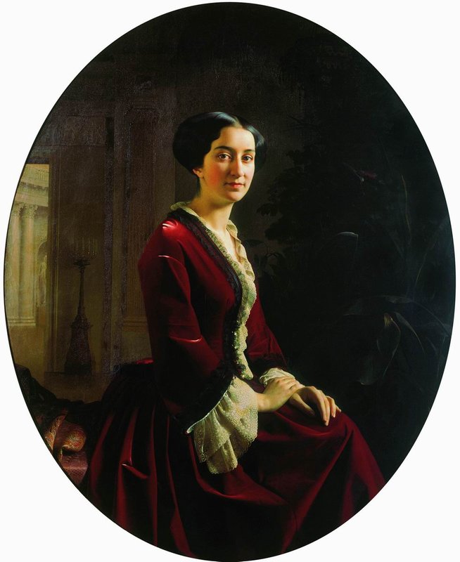 Portrait of Elizaveta Abamelek, vintage artwork by Sergei Zaryanko, A3 (16x12") Poster Print