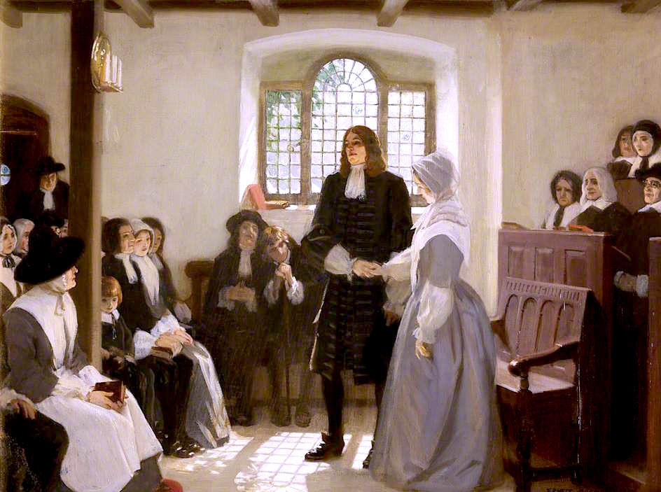  of William Penn and Hannah Callowhill, 1696 by Ernest Board,16x12(A3) Poster