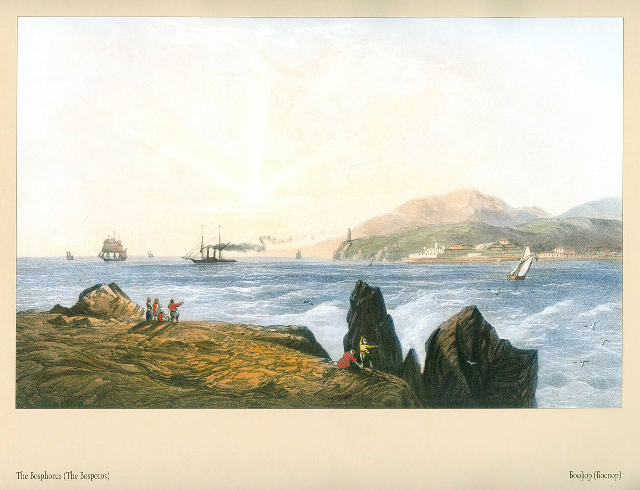 The Bosphorus, vintage artwork by Carlo Bossoli, A3 (16x12") Poster Print