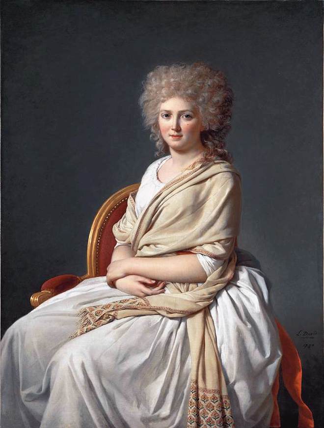 Anne-Marie-Louise Thelusson, Comtesse de Sorcy, vintage artwork by Jacques-Louis David, 12x8" (A4) Poster