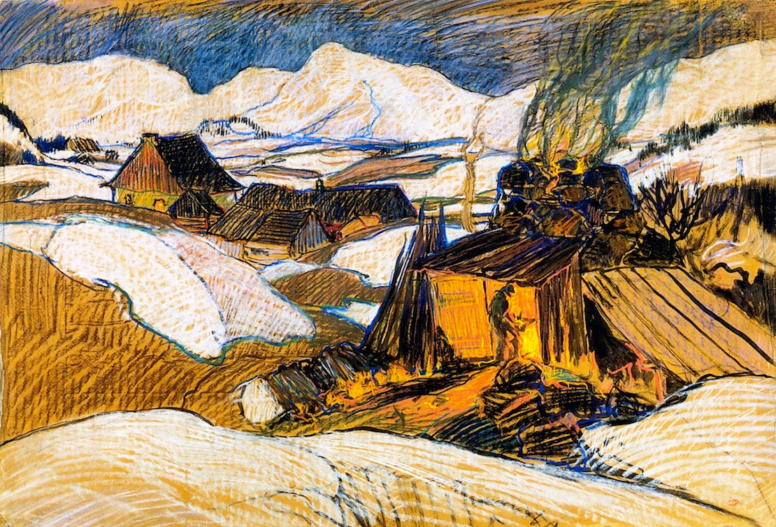 Lime Kiln, Baie-Saint-Paul by Clarence Gagnon,16x12(A3) Poster