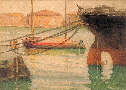 Venetian Shipping, vintage artwork by Henry B. Snell, 12x8" (A4) Poster