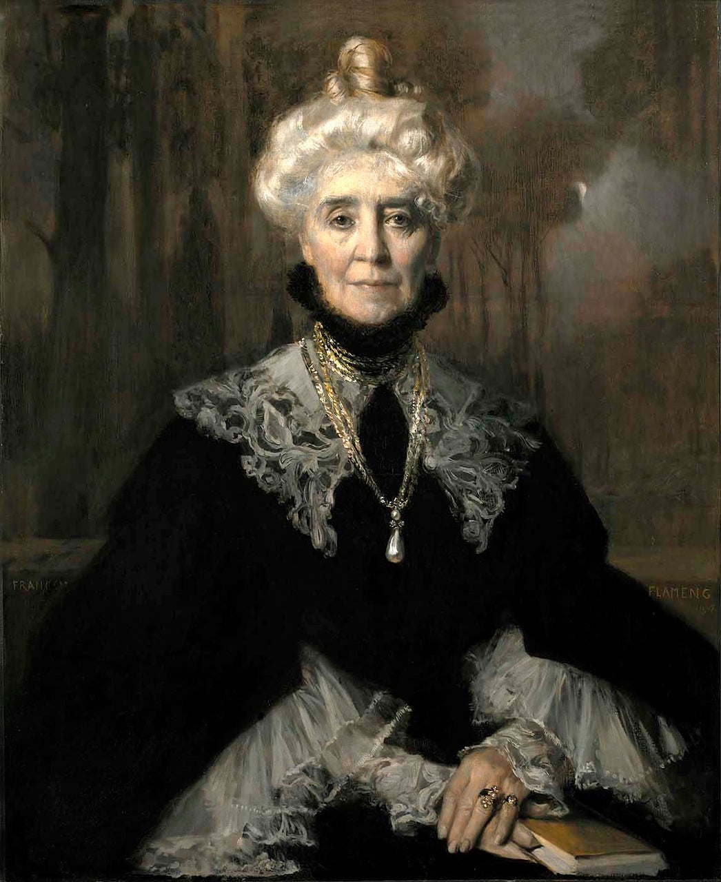 Mrs Adeline M. Noble, vintage artwork by Francois Flameng, 12x8" (A4) Poster