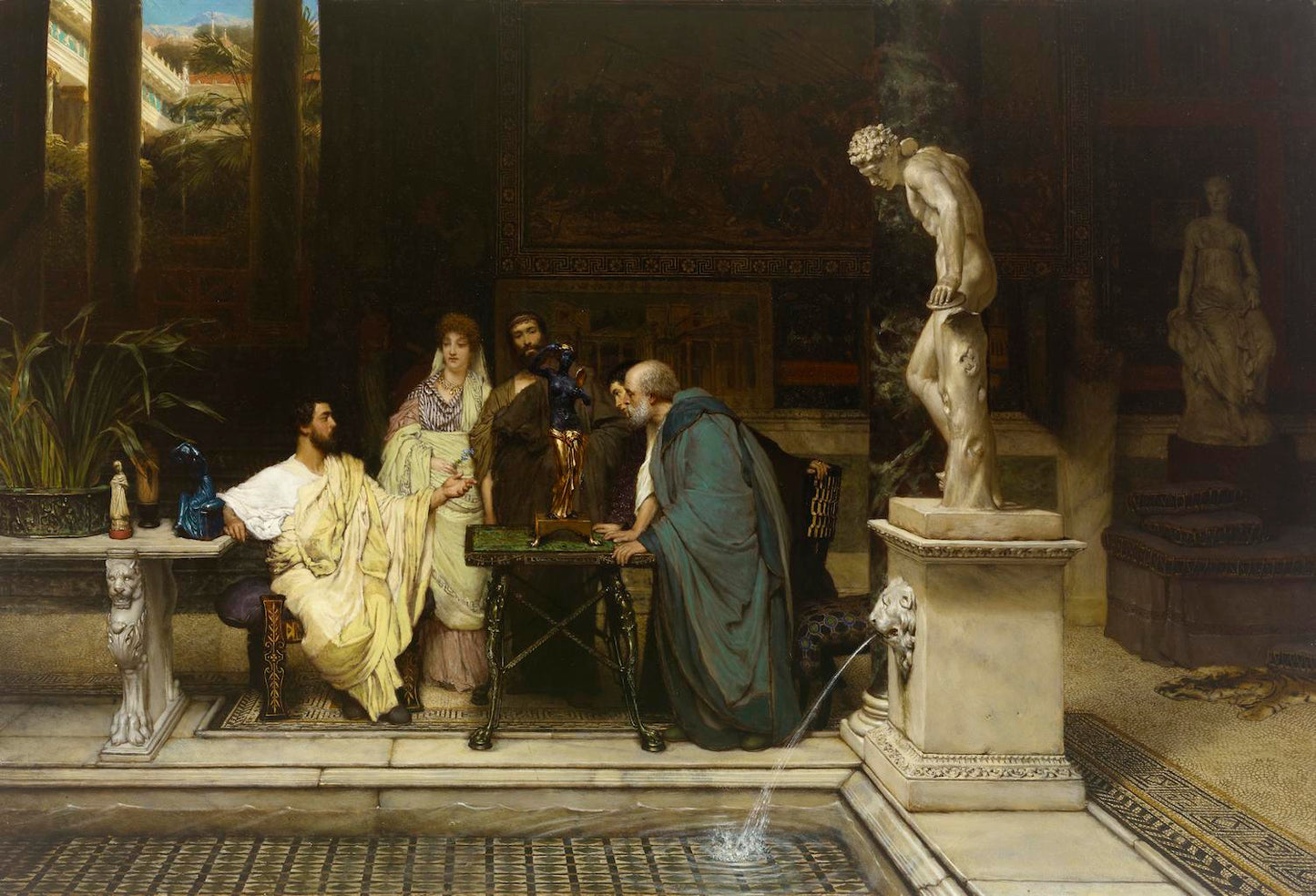 An Art Lover, vintage artwork by Sir Lawrence Alma-Tadema, 12x8" (A4) Poster