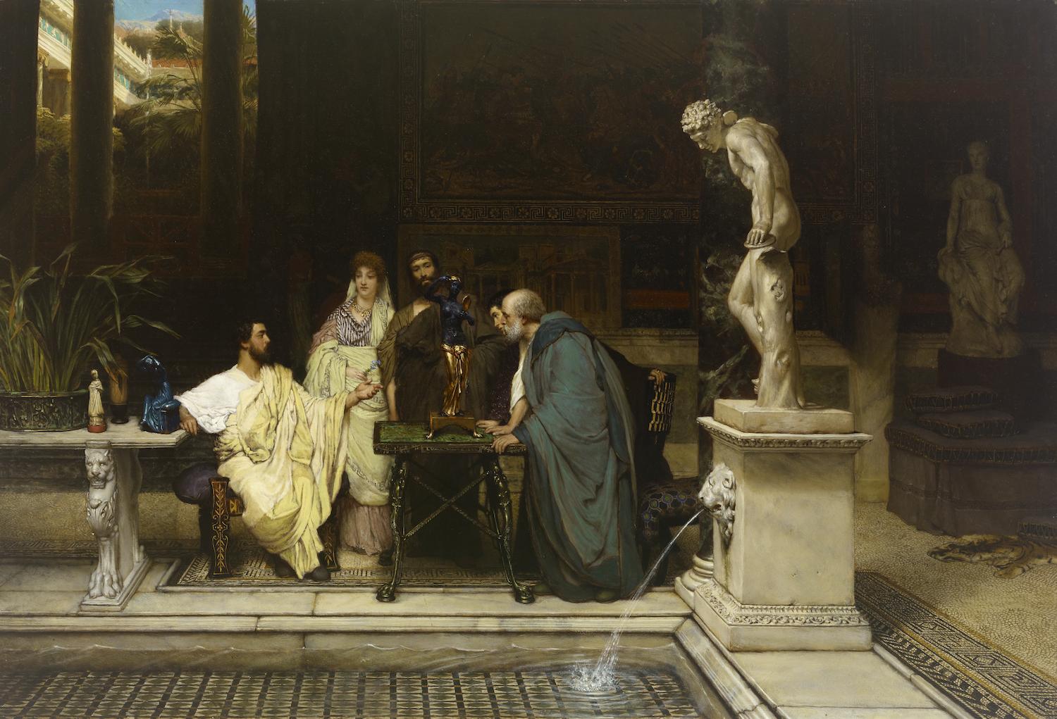 An Art Lover, vintage artwork by Sir Lawrence Alma-Tadema, 12x8" (A4) Poster
