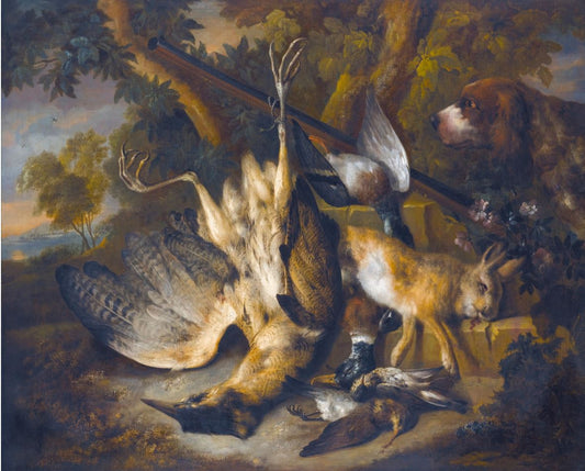 A Still Life of Game, vintage artwork by Pieter Tillemans, 12x8" (A4) Poster