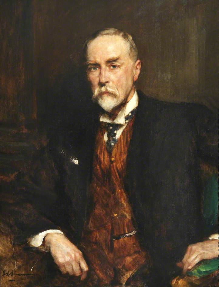 Sir Reginald Blomfield (1856–1942), RA, PRIBA, vintage artwork by Sir James Jebusa Shannon, 12x8" (A4) Poster