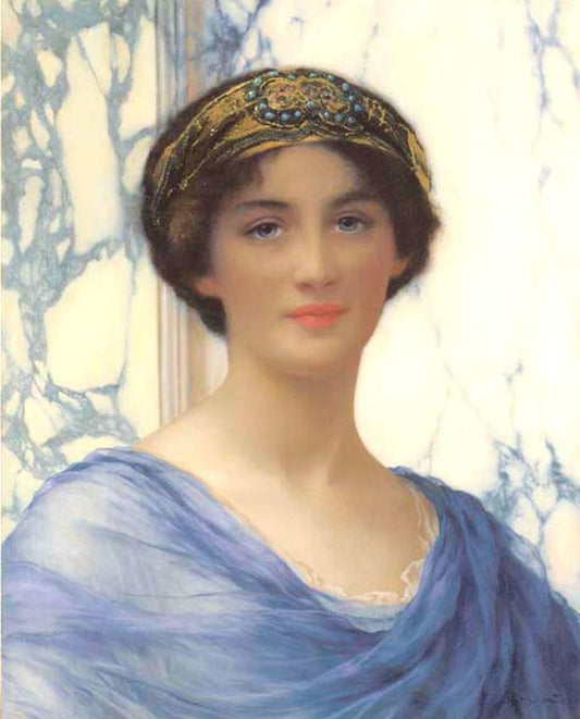 A Classical Beauty, vintage artwork by William Clarke Wontner, 12x8" (A4) Poster