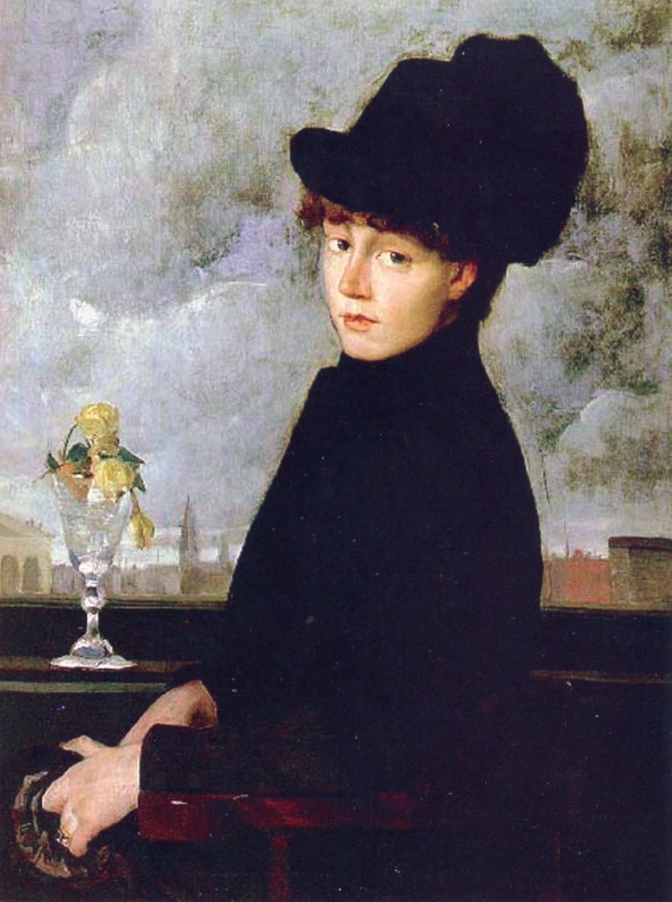 Against the Window by Julian Alden Weir,A3(16x12")Poster