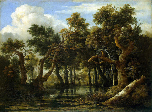 Marsh, vintage artwork by Jacob van Ruisdael, 12x8" (A4) Poster