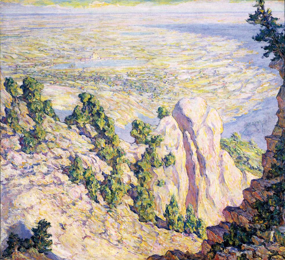 View from a Mountaintop by Robert Lewis Reid,A3(16x12")Poster