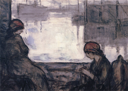 The Girls of the Docks by Eugeen van Mieghem,16x12(A3) Poster