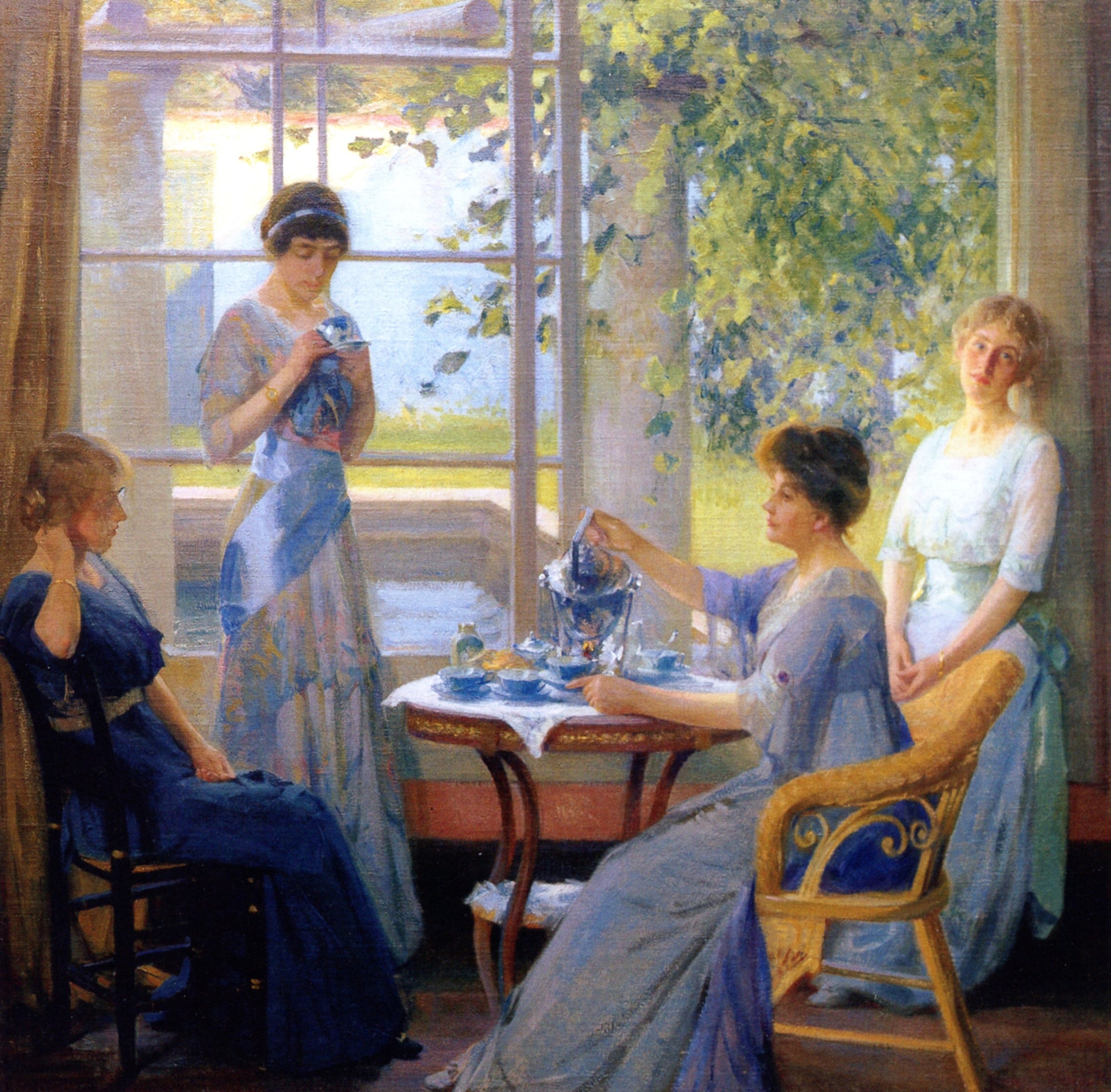 Ellen Axson Wilson and Her Three Daughters by Robert Vonnoh,A3(16x12")Poster