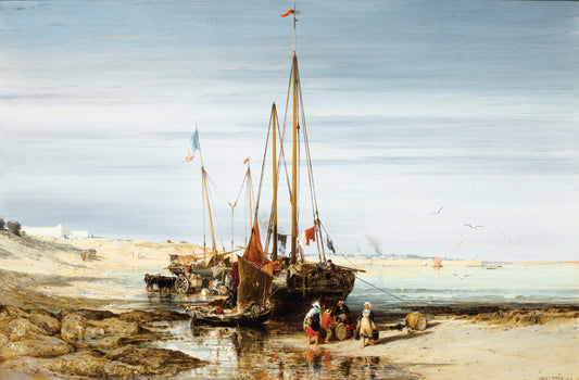 Coming Back from Fishing, vintage artwork by Jules Noel, A3 (16x12") Poster Print