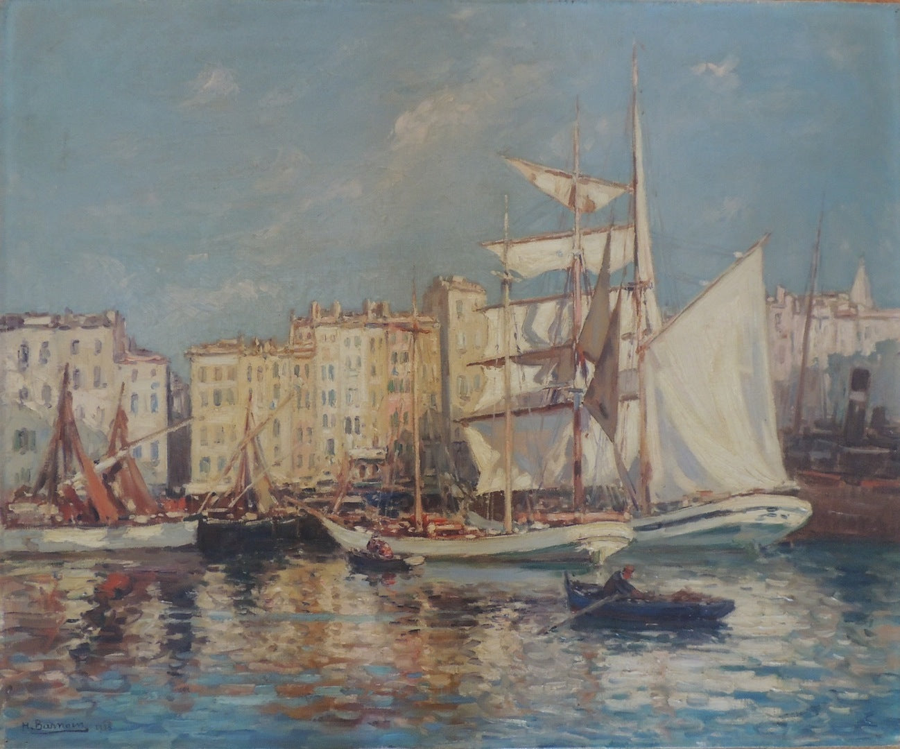 Quai du Port, Marseille by Henri Alphonse Barnoin,16x12(A3) Poster