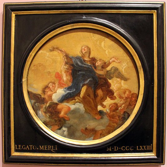 Glory of St. Martha, vintage artwork by Giovanni Battista Gaulli, 12x8" (A4) Poster