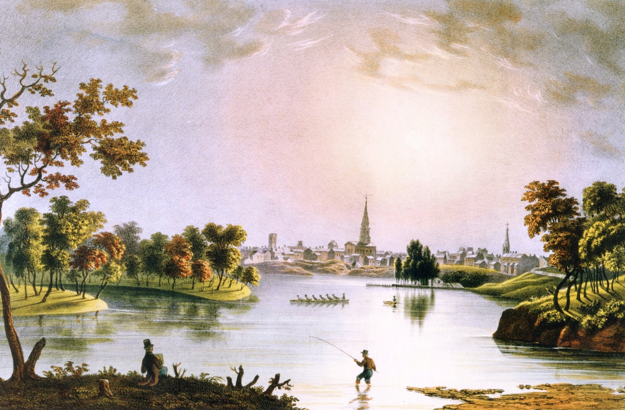 View of St. Louis from South of Chouteau's Lake, vintage artwork by John Caspar Wild, A3 (16x12") Poster Print