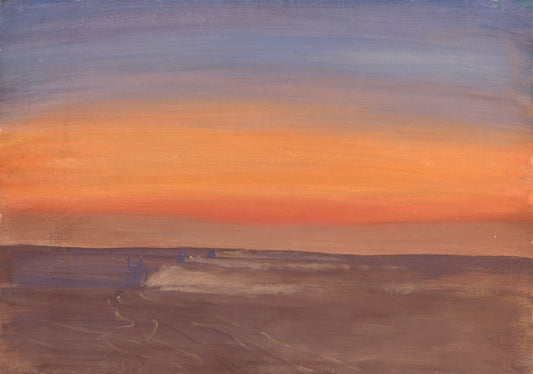 Les autos dans le desert, vintage artwork by Alexander Evgenievich Yakovlev, 12x8" (A4) Poster