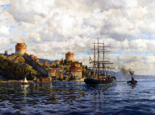 ew of the Bosphorus with Rumelihisari by Michael Zeno Diemer,A3(16x12")Poster
