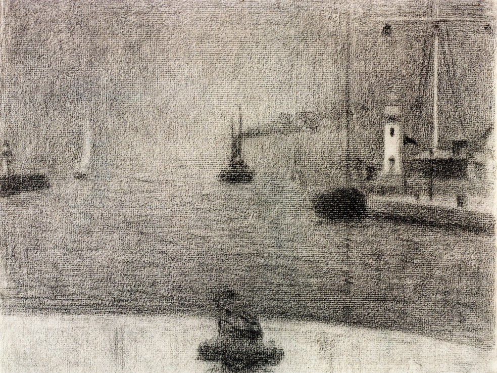 The Port of Honfleur by Georges Seurat,A3(16x12")Poster