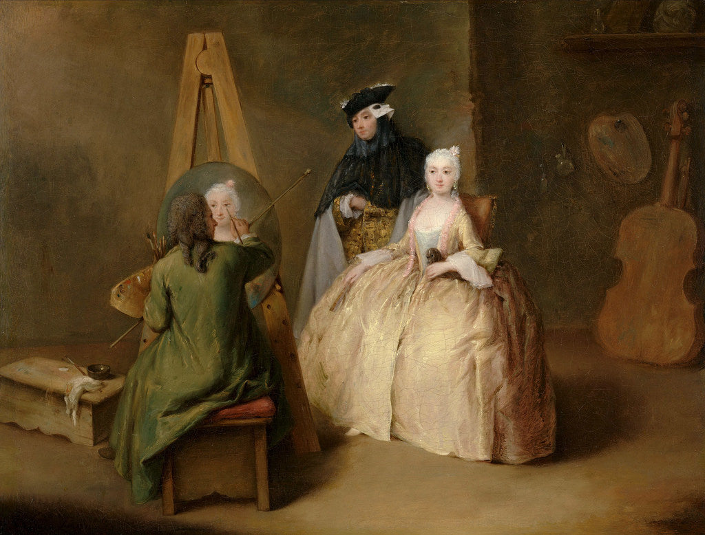 Painter in his Studio, vintage artwork by Pietro Longhi, 12x8" (A4) Poster