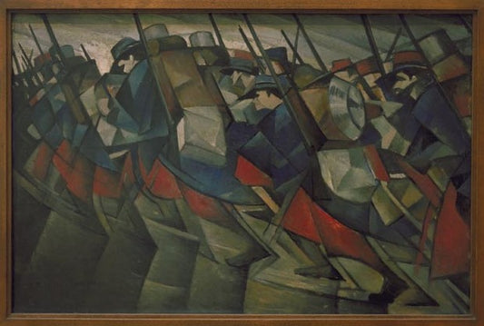 Returning to the Trenches, vintage artwork by Christopher Nevinson, 12x8" (A4) Poster