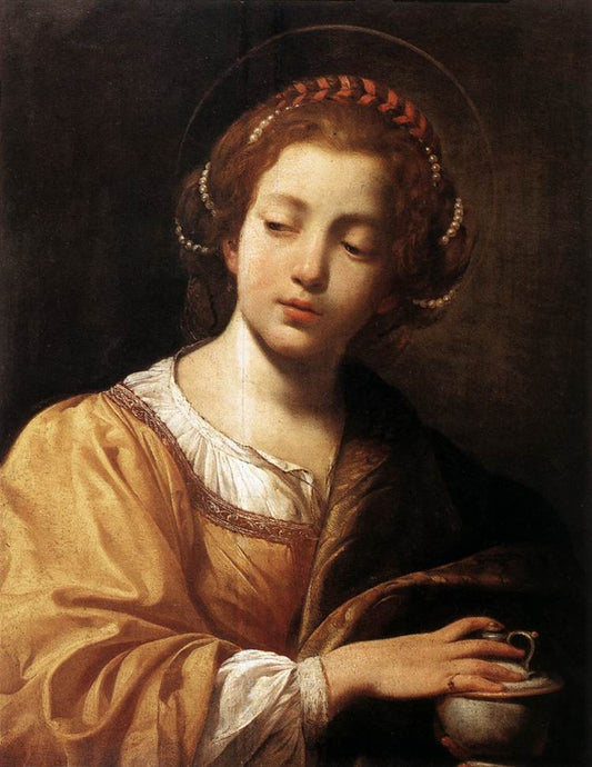 Magdalene, vintage artwork by Simon Vouet, 12x8" (A4) Poster