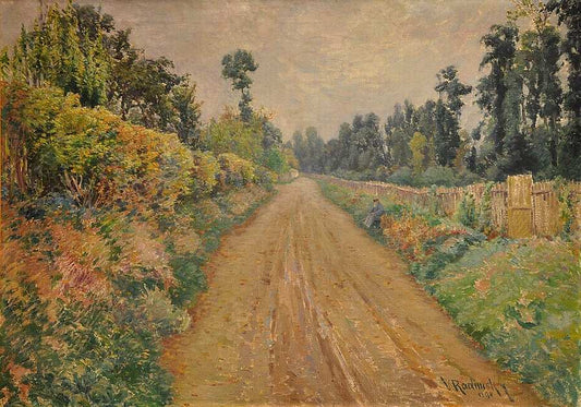 Road to Giverny, vintage artwork by Václav Radimský, 12x8" (A4) Poster