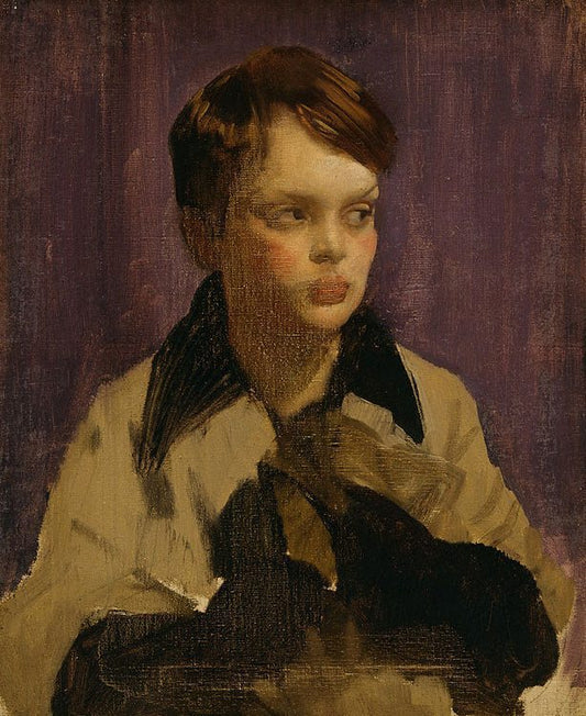 Portrait of Maurice Lambert, vintage artwork by George W. Lambert, 12x8" (A4) Poster