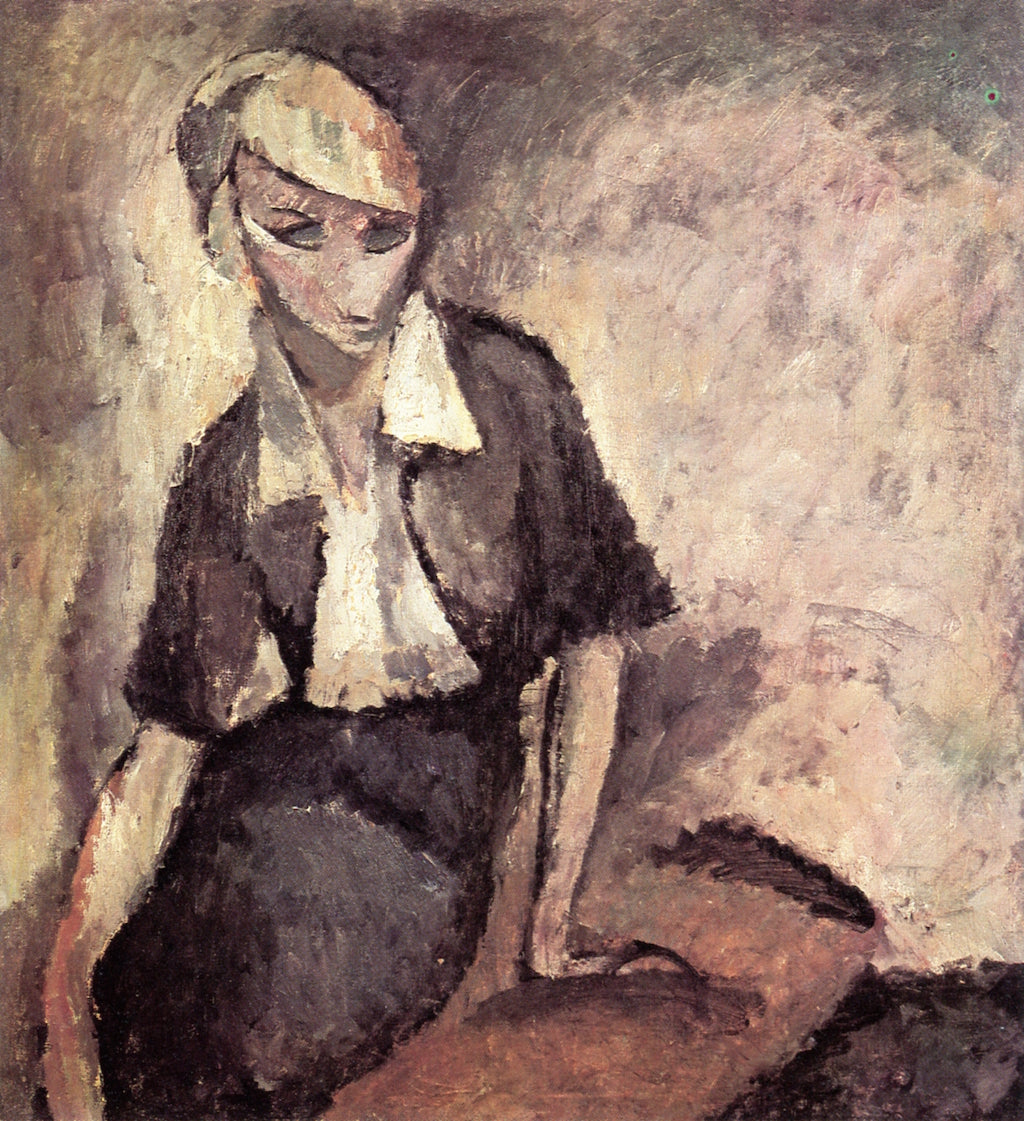 Portrait of a Woman (Siri Derkert), vintage artwork by Valle Rosenberg, 12x8" (A4) Poster