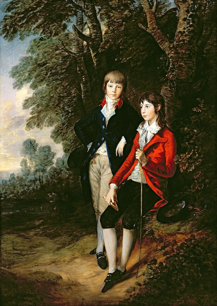 Edward and Thomas Tomkinson, vintage artwork by Thomas Gainsborough, 12x8" (A4) Poster