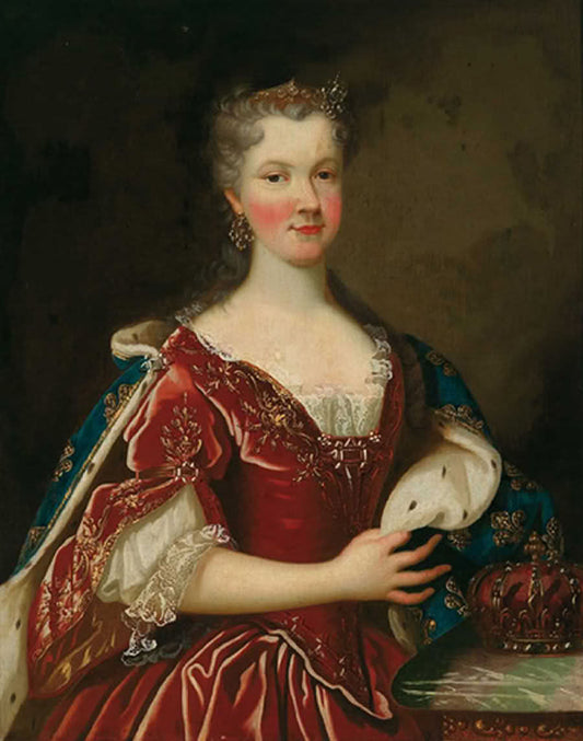 Portrait of Marie Leszczyńska, vintage artwork by Alexis-Simon Belle, 12x8" (A4) Poster