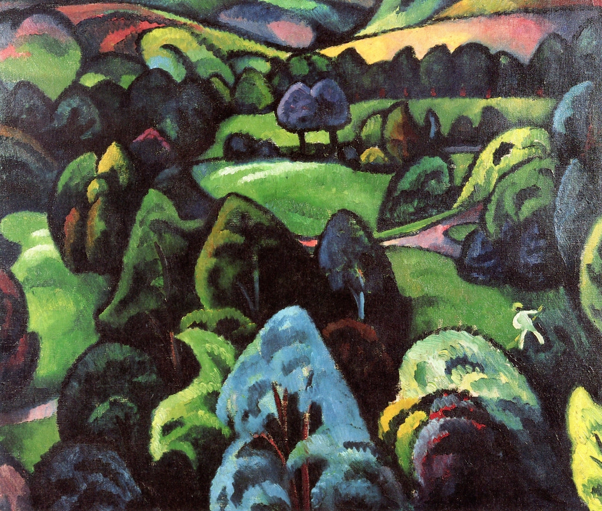 Landscape with Mower by Adolf Erbslöh,16x12(A3) Poster