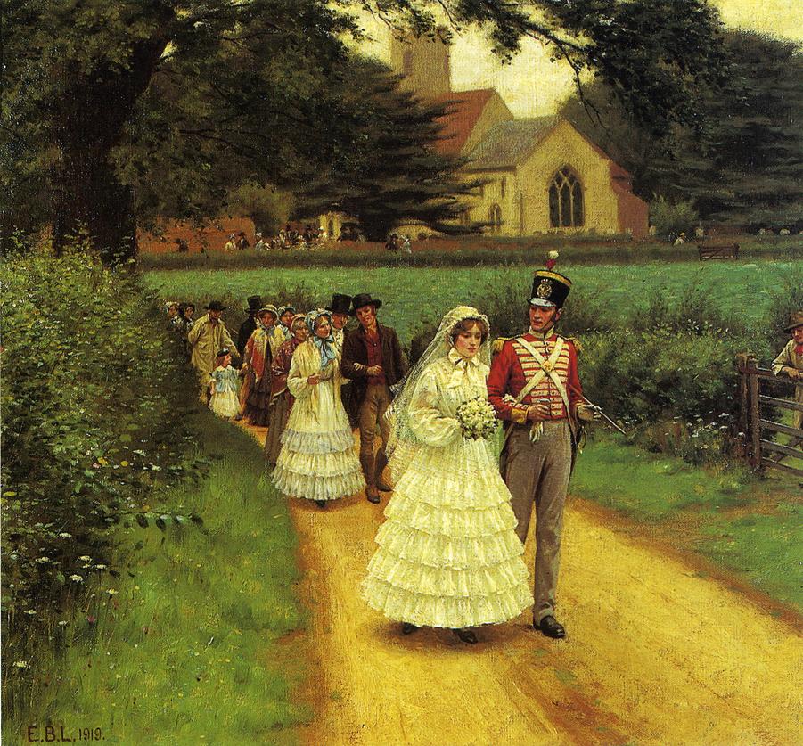 The Wedding March, vintage artwork by Edmund Blair Leighton, 12x8" (A4) Poster