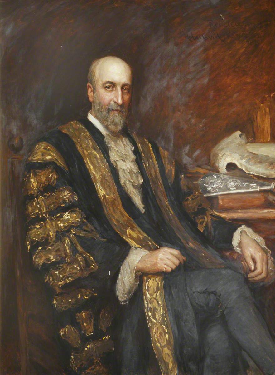 Francis Henry Jeune, vintage artwork by Hubert von Herkomer, 12x8" (A4) Poster